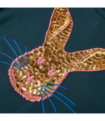 Kids' T-shirt with Long Sleeves Dark Green 92