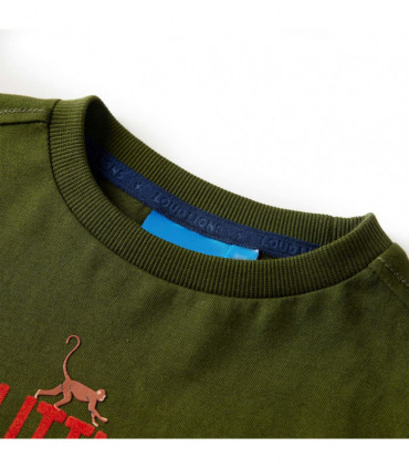 Kids' T-shirt with Long Sleeves Dark Khaki 116