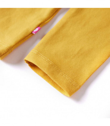 Kids' T-shirt with Long Sleeves Dark Ochre 104