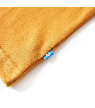 Kids' T-shirt with Long Sleeves Dark Ochre 104