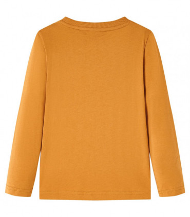 Kids' T-shirt with Long Sleeves Dark Ochre 104