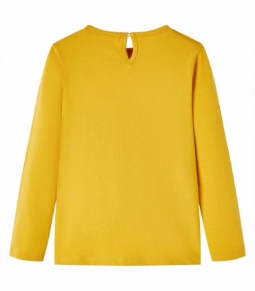 Kids' T-shirt with Long Sleeves Dark Ochre 116