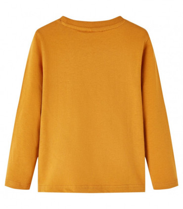 Kids' T-shirt with Long Sleeves Dark Ochre 116