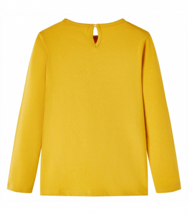Kids' T-shirt with Long Sleeves Dark Ochre 140