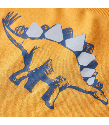 Kids' T-shirt with Long Sleeves Dark Ochre 92