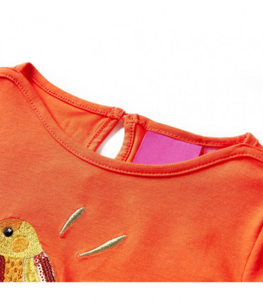 Kids' T-shirt with Long Sleeves Dark Orange 116