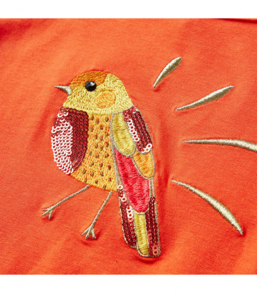 Kids' T-shirt with Long Sleeves Dark Orange 116