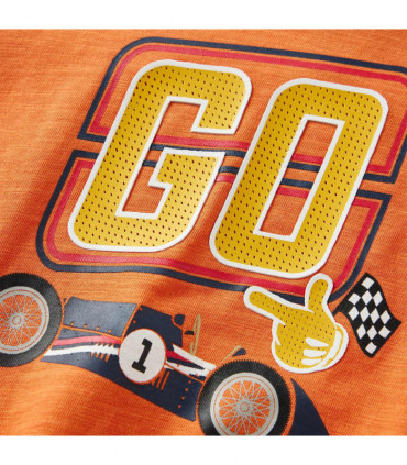 Kids' T-shirt with Long Sleeves Dark Orange 128