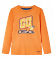 Kids' T-shirt with Long Sleeves Dark Orange 92