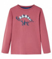 Kids' T-shirt with Long Sleeves Dark Red 104
