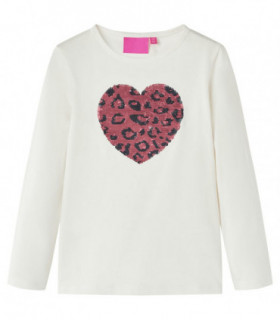 Kids' T-shirt with Long Sleeves Ecru 104