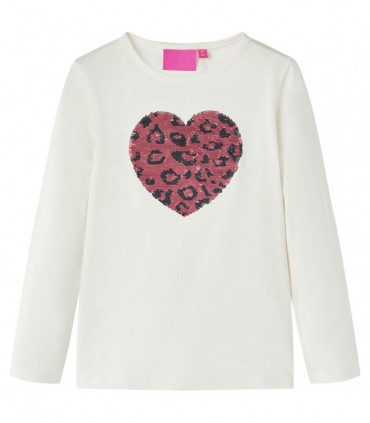 Kids' T-shirt with Long Sleeves Ecru 104