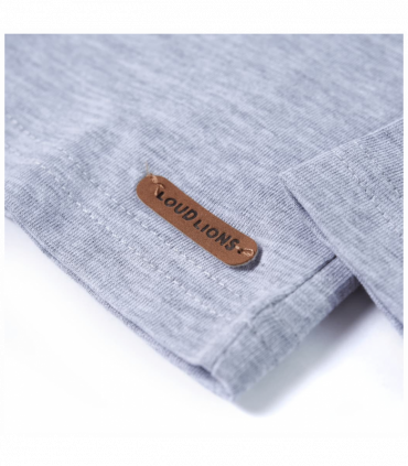 Kids' T-shirt with Long Sleeves Grey Melange 104