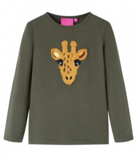 Kids' T-shirt with Long Sleeves Khaki 104