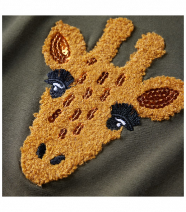 Kids' T-shirt with Long Sleeves Khaki 104