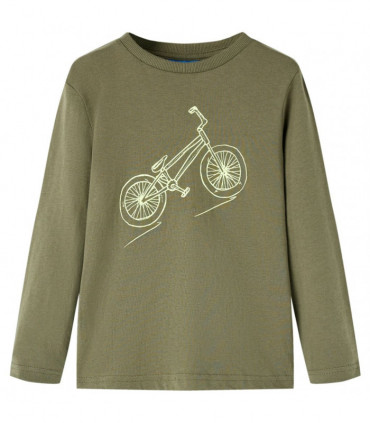 Kids' T-shirt with Long Sleeves Khaki 104