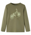 Kids' T-shirt with Long Sleeves Khaki 104