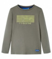 Kids' T-shirt with Long Sleeves Khaki 116