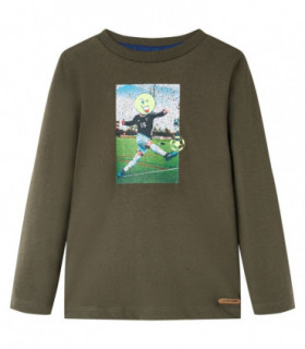 Kids' T-shirt with Long Sleeves Khaki 116