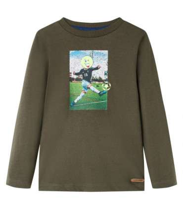 Kids' T-shirt with Long Sleeves Khaki 116