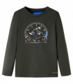 Kids' T-shirt with Long Sleeves Khaki 116