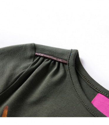 Kids' T-shirt with Long Sleeves Khaki 128