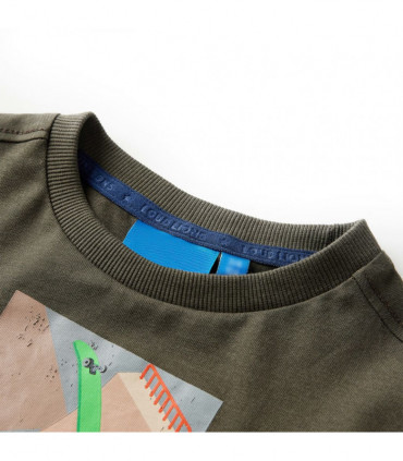 Kids' T-shirt with Long Sleeves Khaki 128