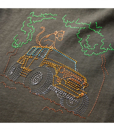 Kids' T-shirt with Long Sleeves Khaki 128