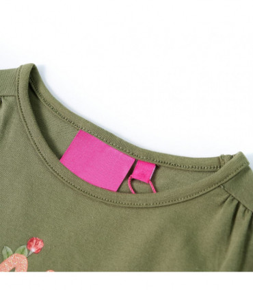 Kids' T-shirt with Long Sleeves Khaki 128