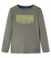 Kids' T-shirt with Long Sleeves Khaki 92