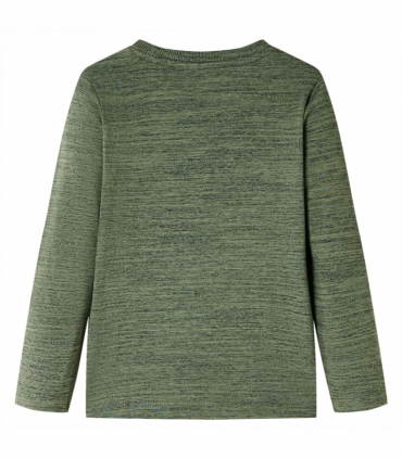 Kids' T-shirt with Long Sleeves Khaki Melange 104