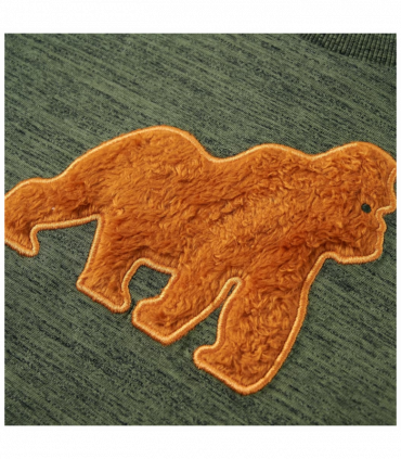 Kids' T-shirt with Long Sleeves Khaki Melange 116