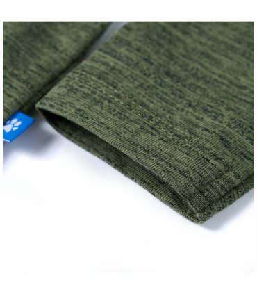 Kids' T-shirt with Long Sleeves Khaki Melange 128