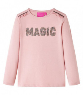 Kids' T-shirt with Long Sleeves Light Pink 116