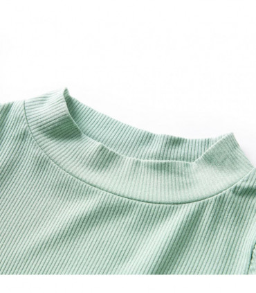 Kids' T-shirt with Long Sleeves Mock Turtleneck Dark Mint 128