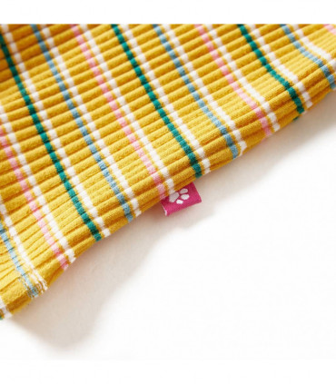 Kids' T-shirt with Long Sleeves Mock Turtleneck Ochre 128