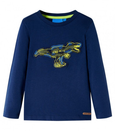 Kids' T-shirt with Long Sleeves Navy 116
