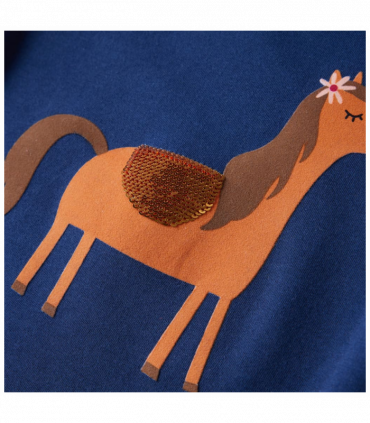 Kids' T-shirt with Long Sleeves Navy Blue 104