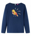Kids' T-shirt with Long Sleeves Navy Blue 104