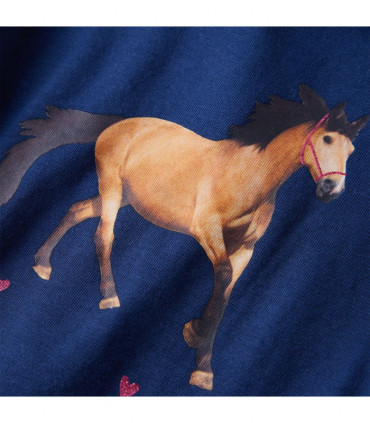 Kids' T-shirt with Long Sleeves Navy Blue 104