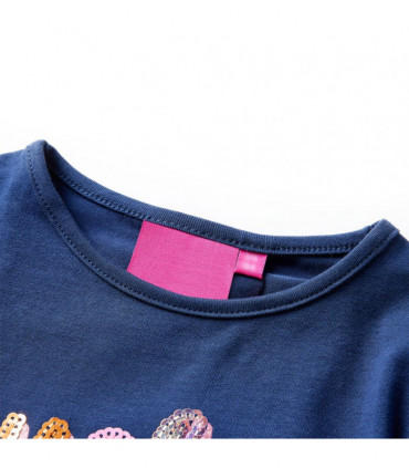 Kids' T-shirt with Long Sleeves Navy Blue 104
