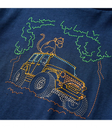 Kids' T-shirt with Long Sleeves Navy Blue 104