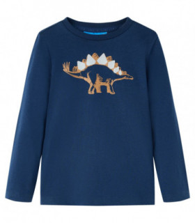 Kids' T-shirt with Long Sleeves Navy Blue 104