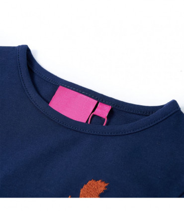 Kids' T-shirt with Long Sleeves Navy Blue 104