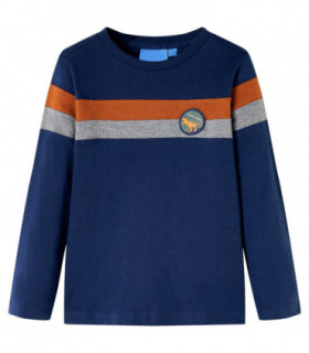 Kids' T-shirt with Long Sleeves Navy Blue 104