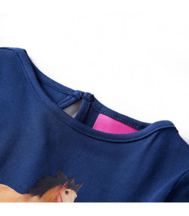 Kids' T-shirt with Long Sleeves Navy Blue 116