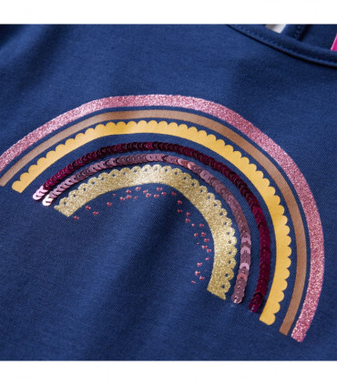 Kids' T-shirt with Long Sleeves Navy Blue 116