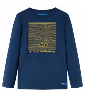 Kids' T-shirt with Long Sleeves Navy Blue 116