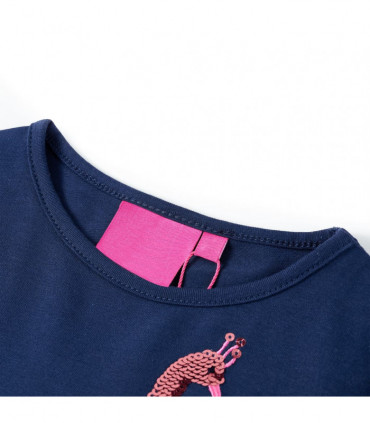 Kids' T-shirt with Long Sleeves Navy Blue 116