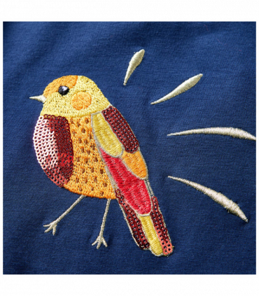 Kids' T-shirt with Long Sleeves Navy Blue 128